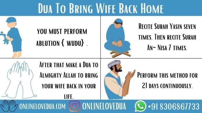 Dua To Bring Wife Back Home - Get Your Wife Back