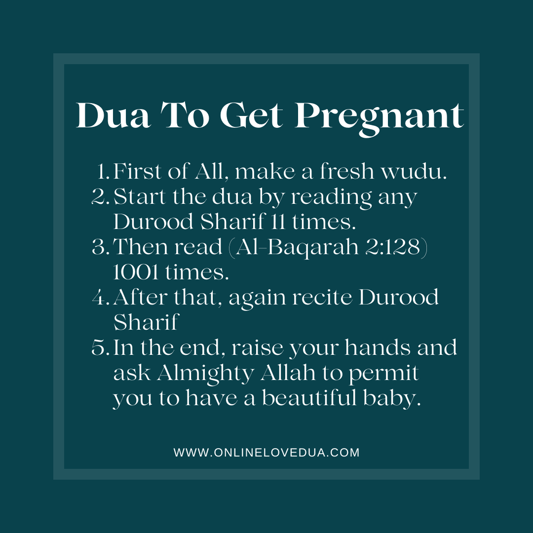 It is the best Islamic Dua To Get Pregnant