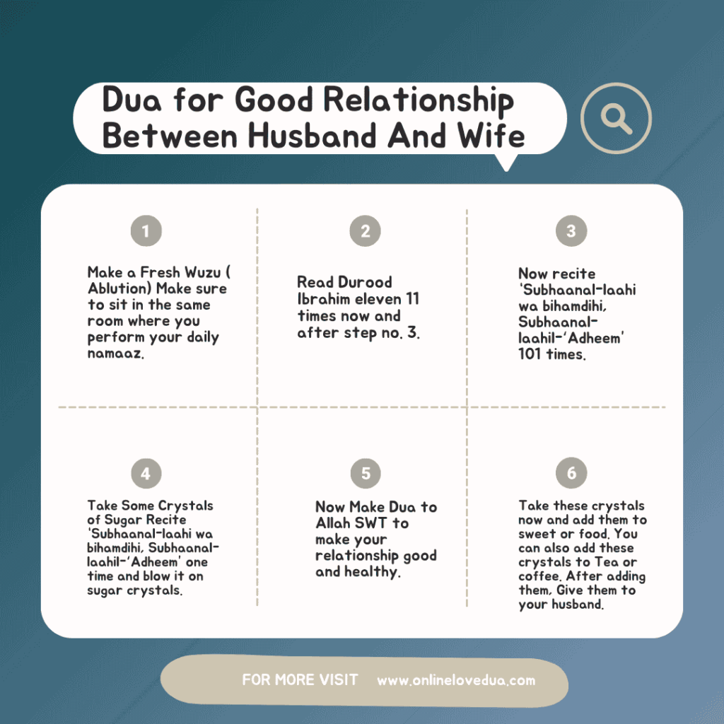 Dua for Good Relationship Between Husband And Wife