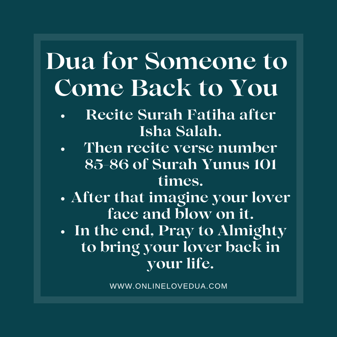 Dua for Someone to Come Back to You